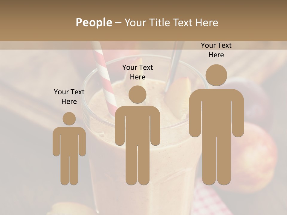 Nobody Drinking Straw Peach PowerPoint Template