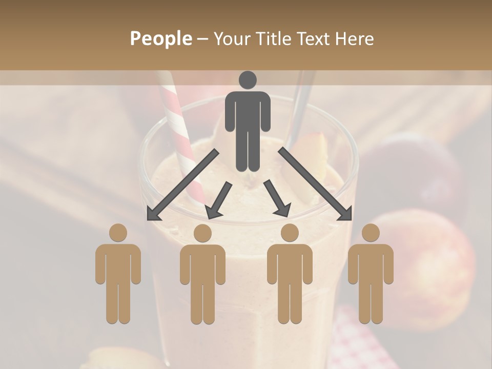 Nobody Drinking Straw Peach PowerPoint Template