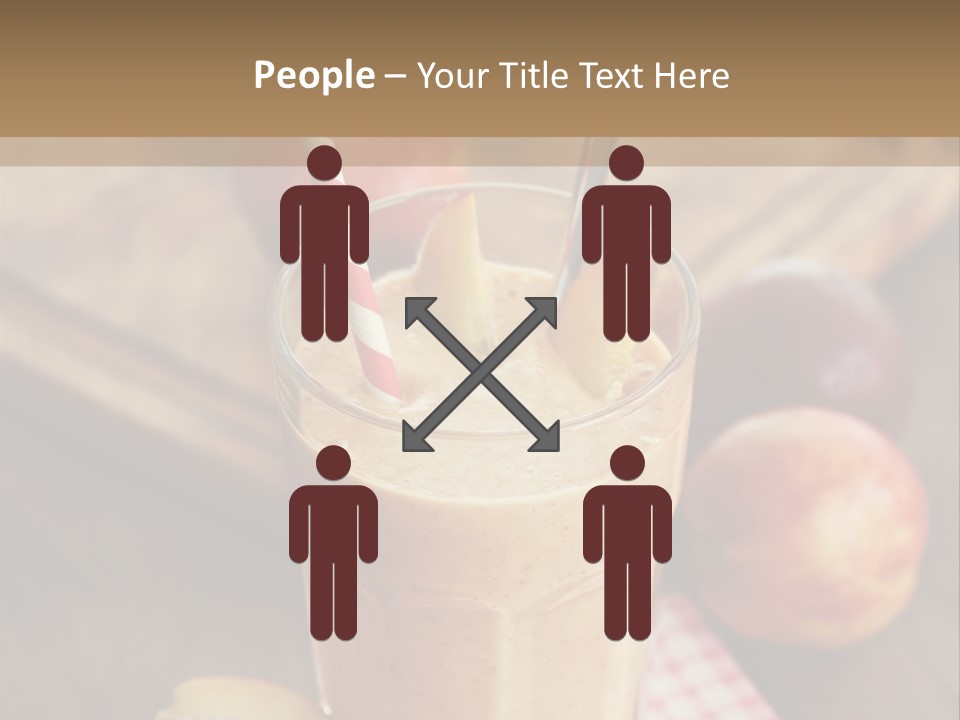 Nobody Drinking Straw Peach PowerPoint Template