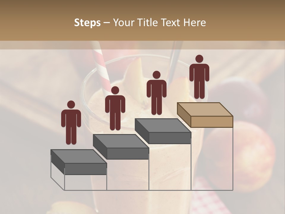 Nobody Drinking Straw Peach PowerPoint Template