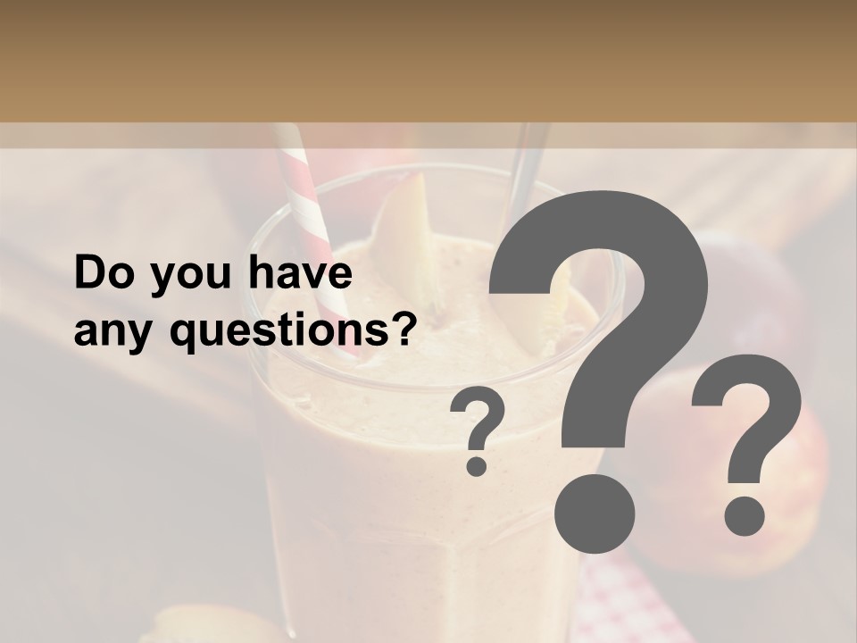 Nobody Drinking Straw Peach PowerPoint Template