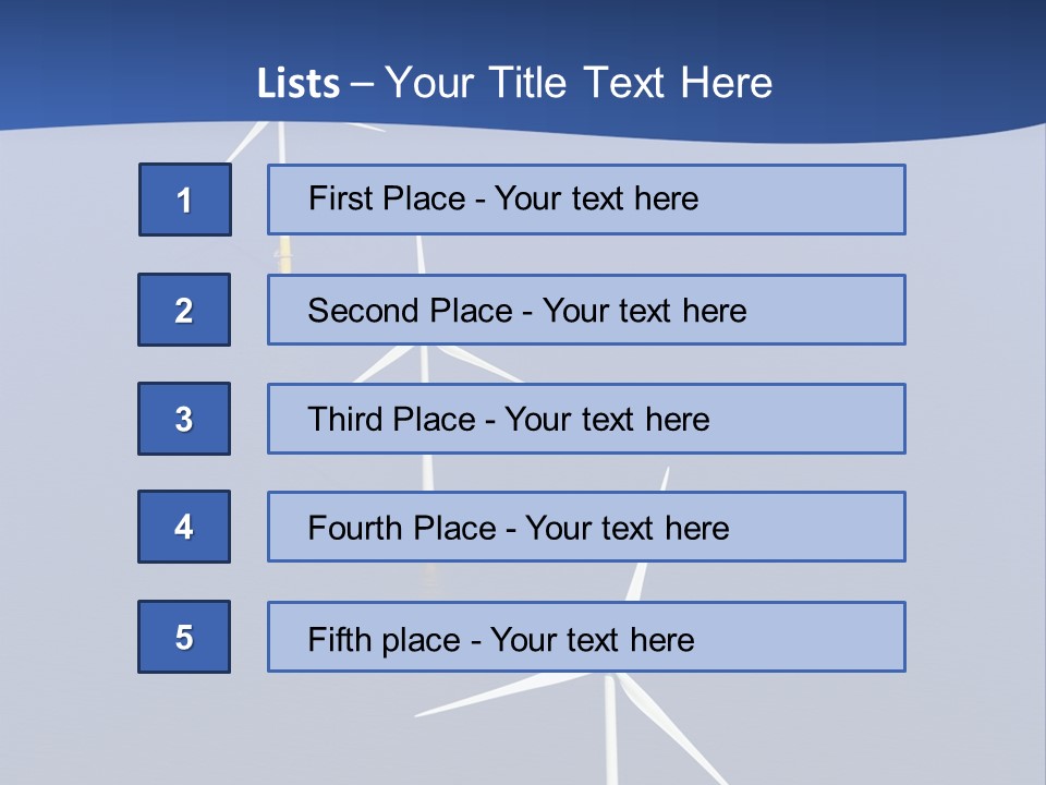 Nobody Wind In A Row PowerPoint Template