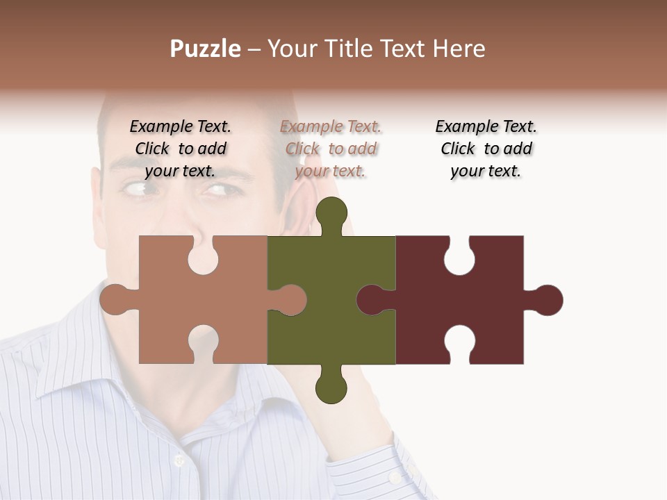 Silence Information Male PowerPoint Template