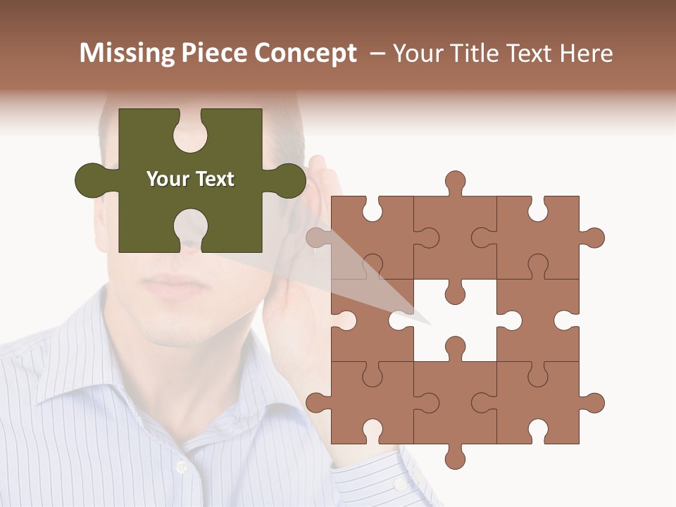 Silence Information Male PowerPoint Template