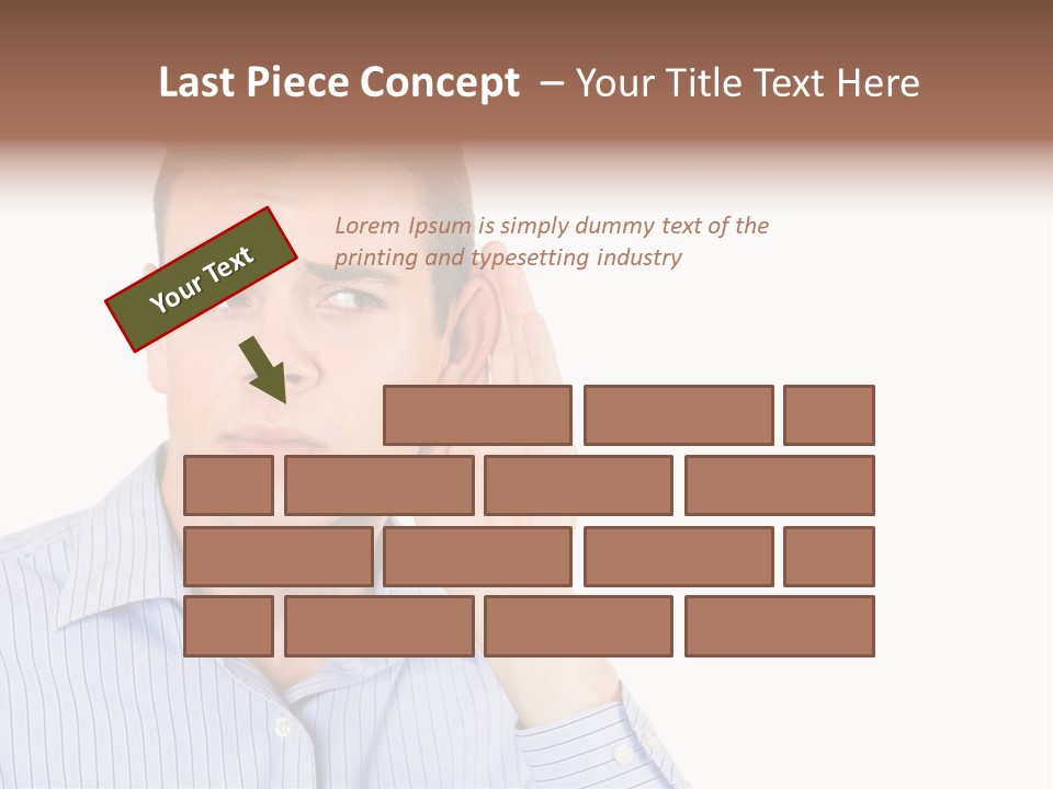 Silence Information Male PowerPoint Template