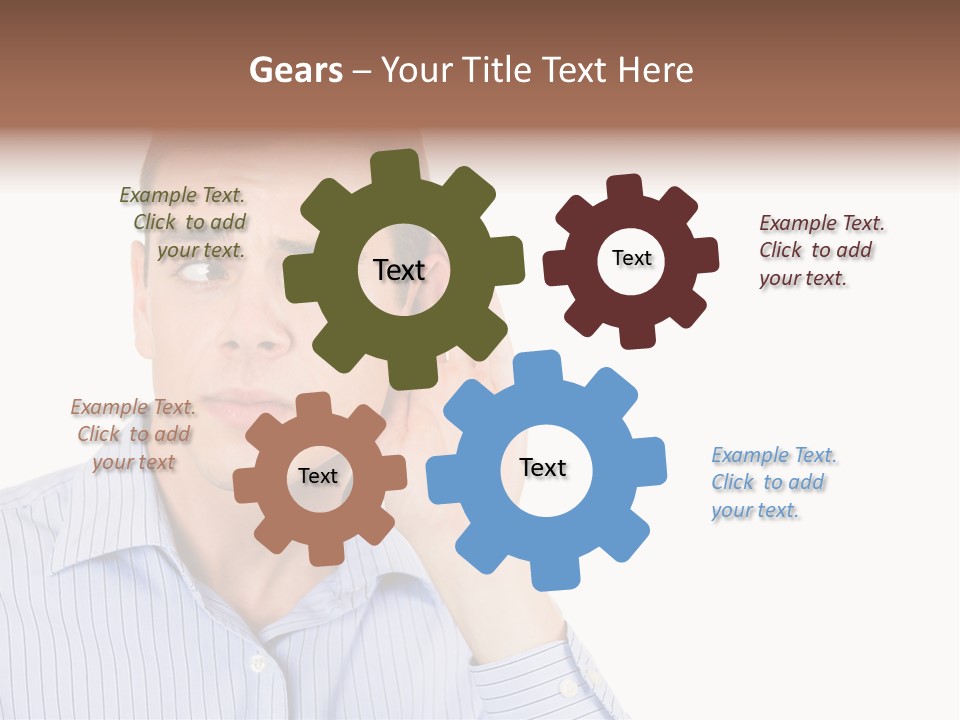 Silence Information Male PowerPoint Template