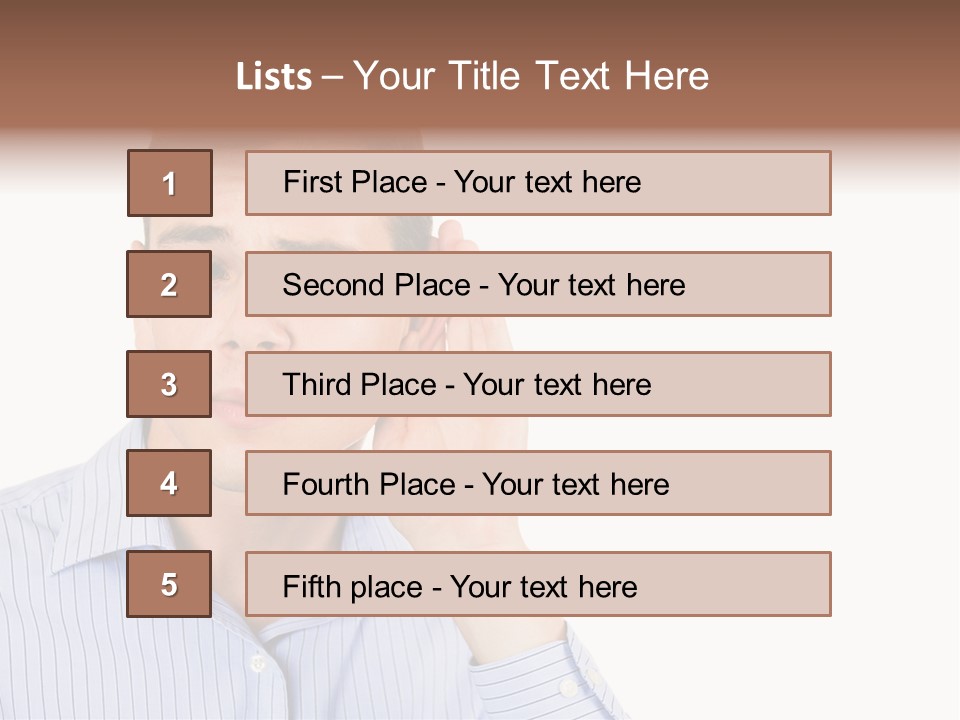 Silence Information Male PowerPoint Template