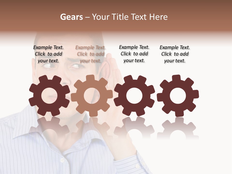 Silence Information Male PowerPoint Template