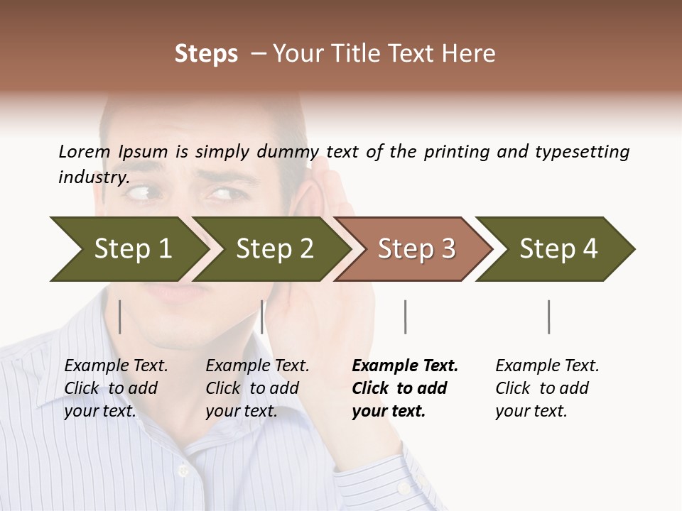 Silence Information Male PowerPoint Template