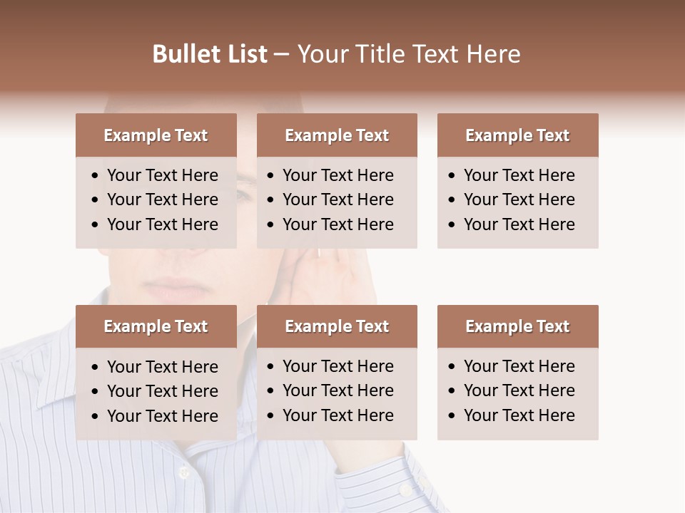 Silence Information Male PowerPoint Template