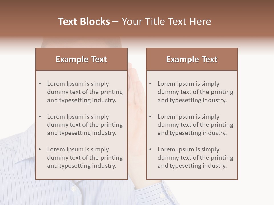 Silence Information Male PowerPoint Template
