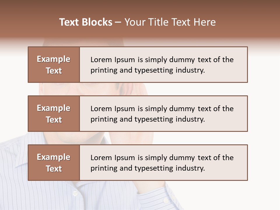 Silence Information Male PowerPoint Template