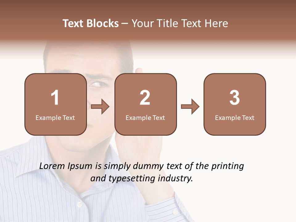 Silence Information Male PowerPoint Template