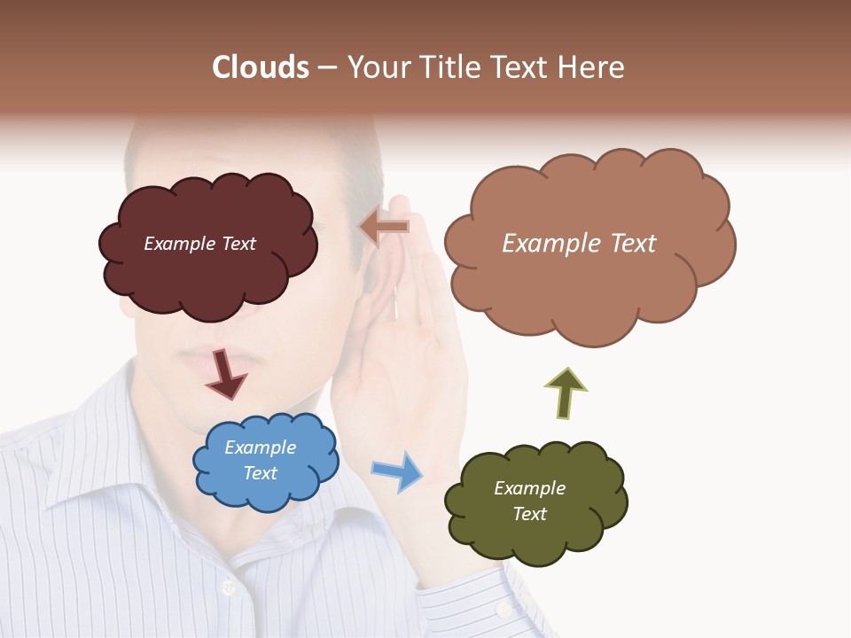 Silence Information Male PowerPoint Template