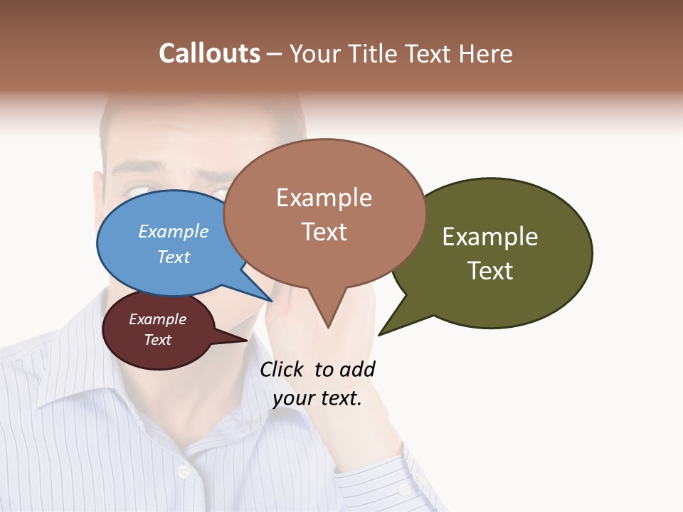 Silence Information Male PowerPoint Template