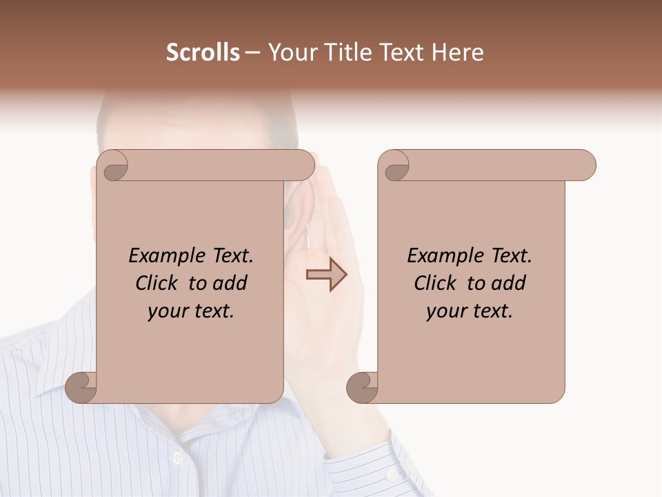 Silence Information Male PowerPoint Template