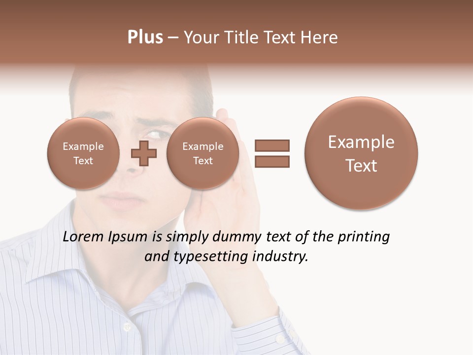 Silence Information Male PowerPoint Template