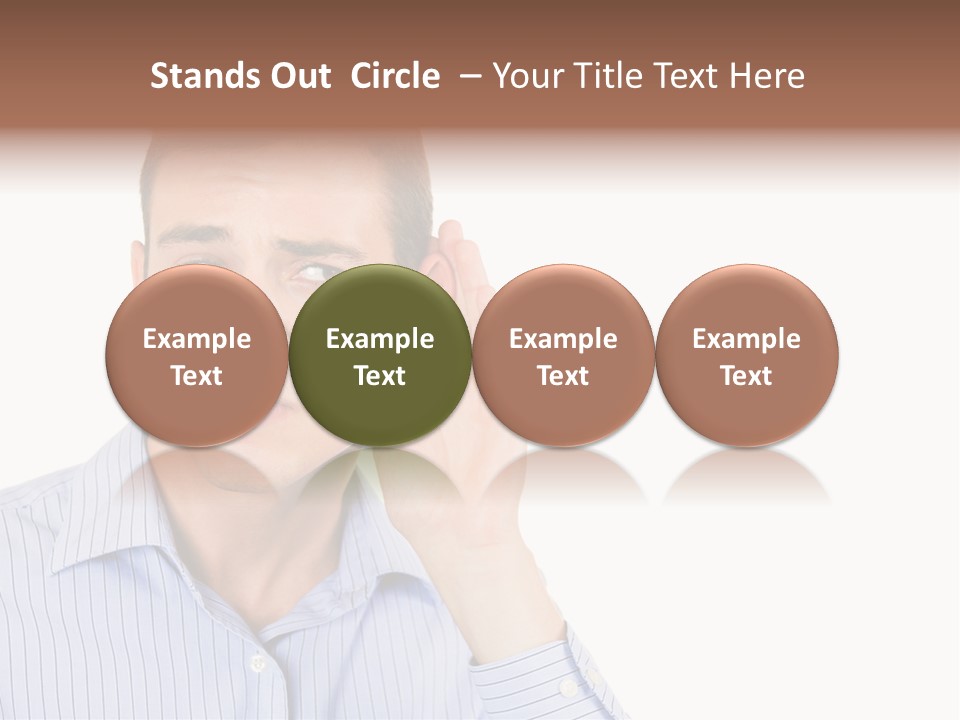 Silence Information Male PowerPoint Template