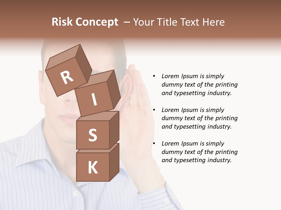 Silence Information Male PowerPoint Template