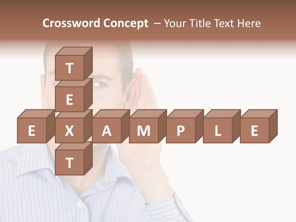 Silence Information Male PowerPoint Template