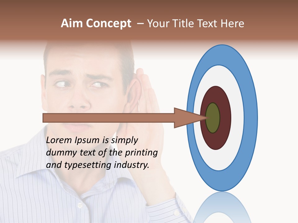 Silence Information Male PowerPoint Template