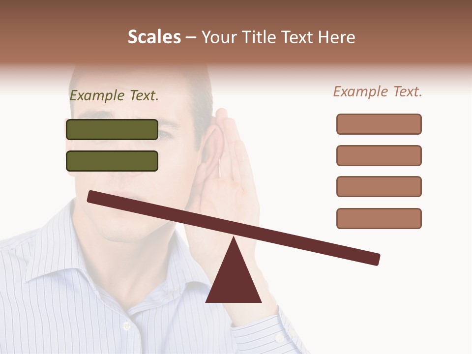 Silence Information Male PowerPoint Template