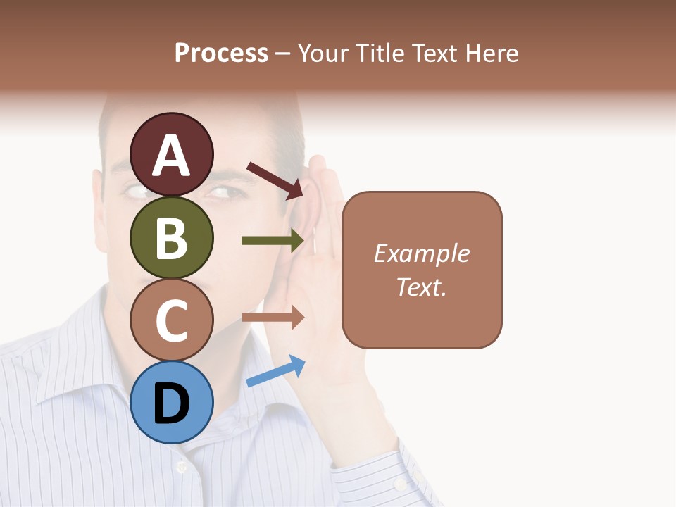 Silence Information Male PowerPoint Template