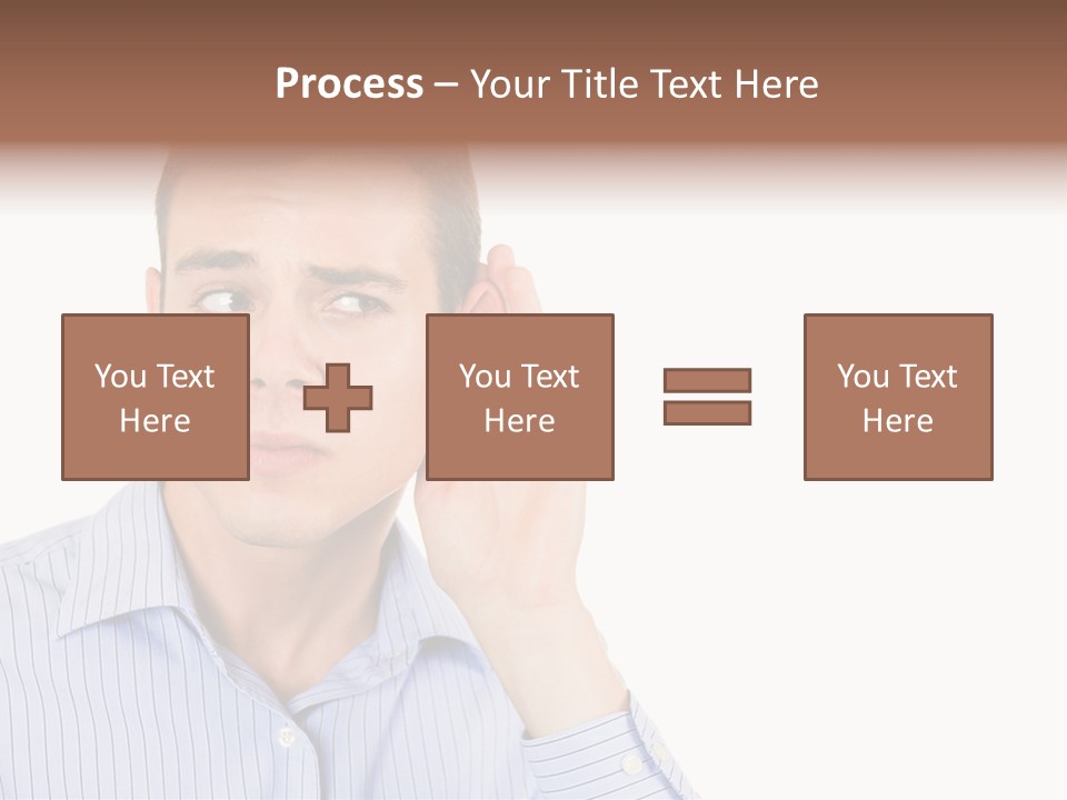 Silence Information Male PowerPoint Template