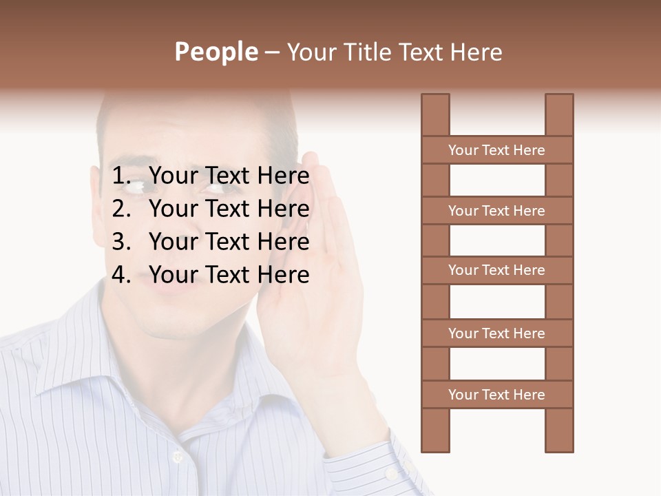Silence Information Male PowerPoint Template