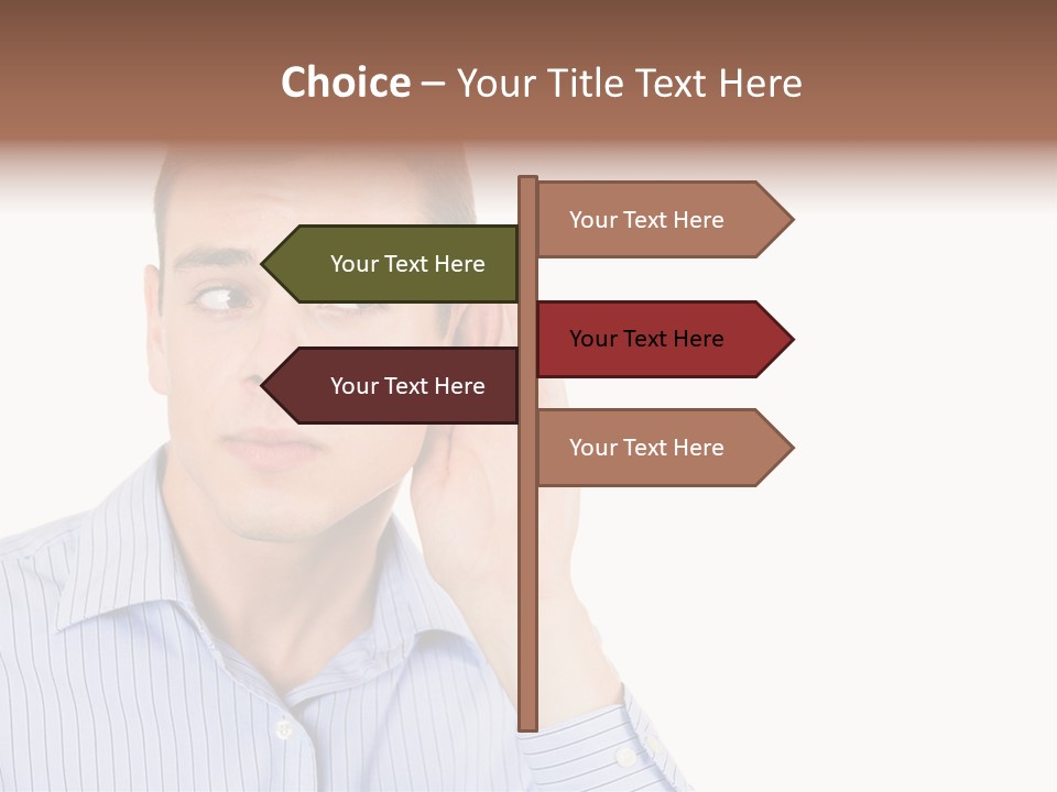 Silence Information Male PowerPoint Template