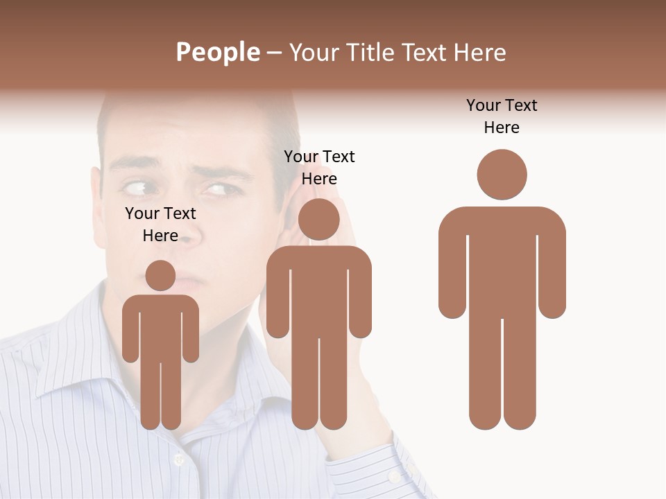 Silence Information Male PowerPoint Template