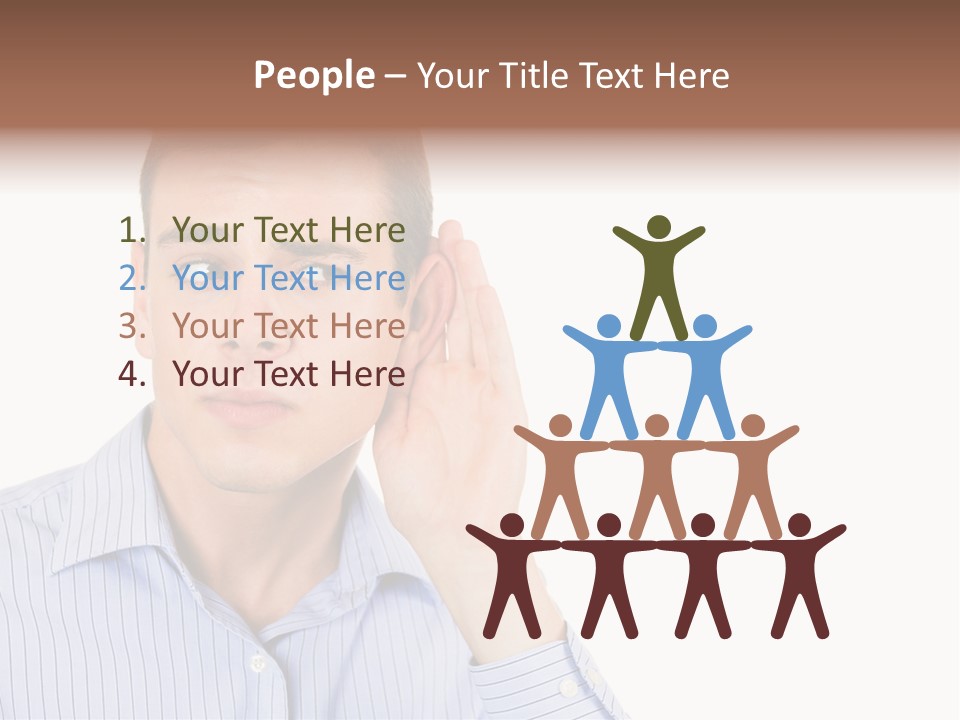 Silence Information Male PowerPoint Template