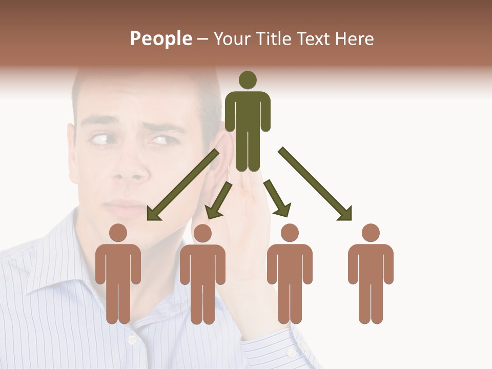 Silence Information Male PowerPoint Template