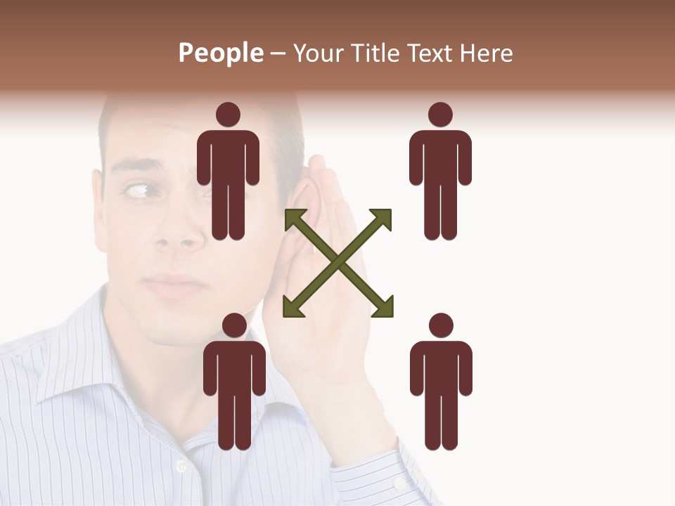 Silence Information Male PowerPoint Template