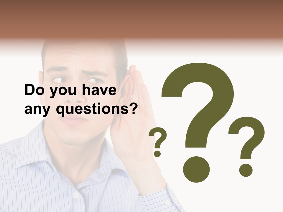 Silence Information Male PowerPoint Template