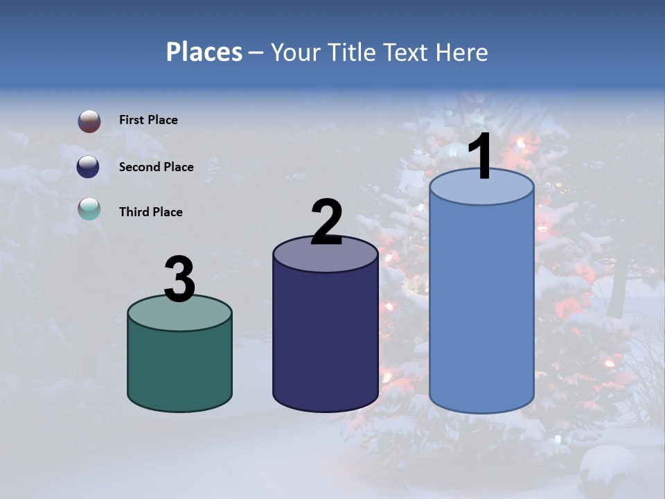 Bright Seasonal Trees Holiday Background PowerPoint Template