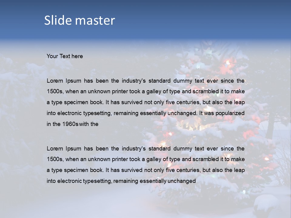 Bright Seasonal Trees Holiday Background PowerPoint Template