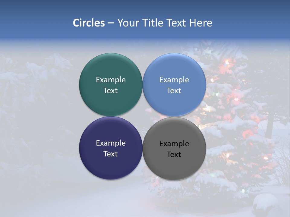Bright Seasonal Trees Holiday Background PowerPoint Template