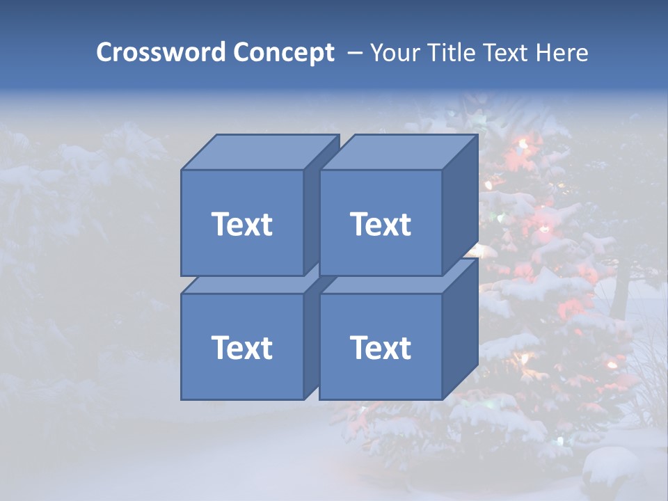 Bright Seasonal Trees Holiday Background PowerPoint Template