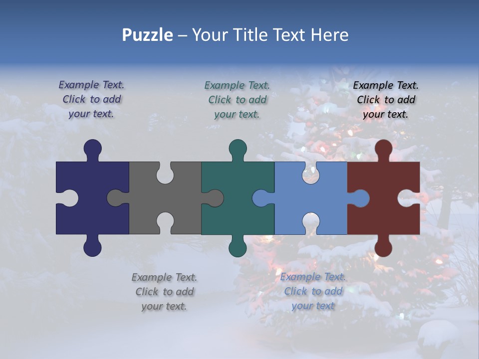 Bright Seasonal Trees Holiday Background PowerPoint Template