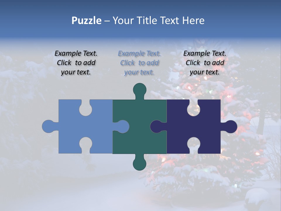 Bright Seasonal Trees Holiday Background PowerPoint Template