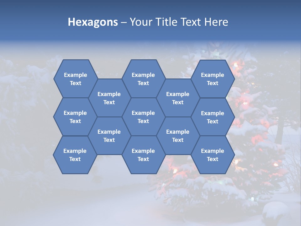 Bright Seasonal Trees Holiday Background PowerPoint Template