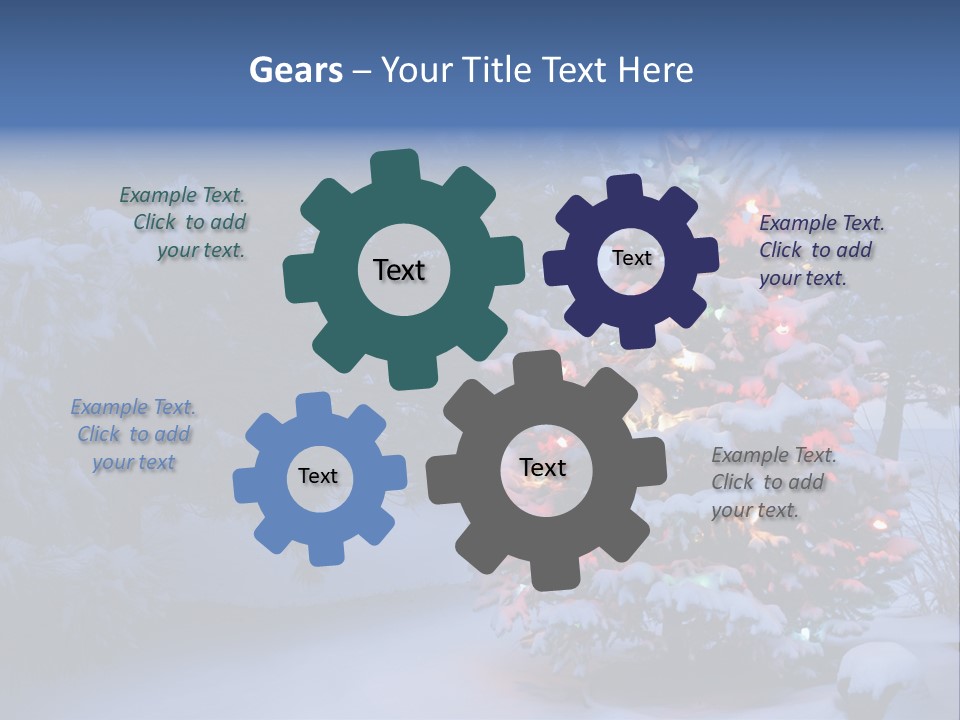 Bright Seasonal Trees Holiday Background PowerPoint Template