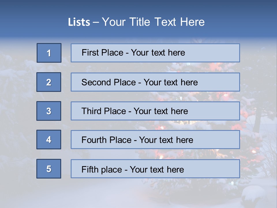 Bright Seasonal Trees Holiday Background PowerPoint Template
