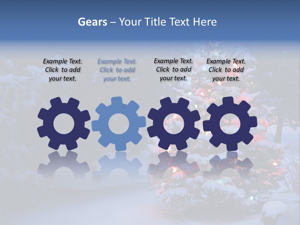 Bright Seasonal Trees Holiday Background PowerPoint Template