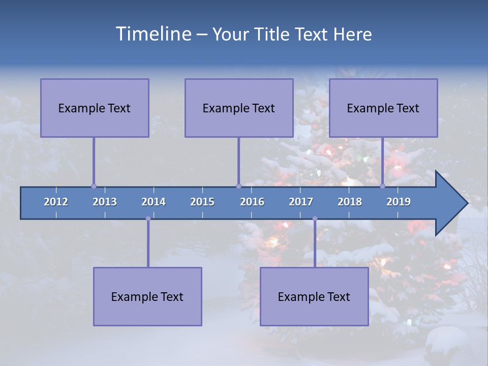 Bright Seasonal Trees Holiday Background PowerPoint Template