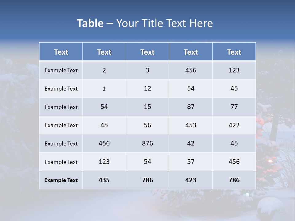 Bright Seasonal Trees Holiday Background PowerPoint Template
