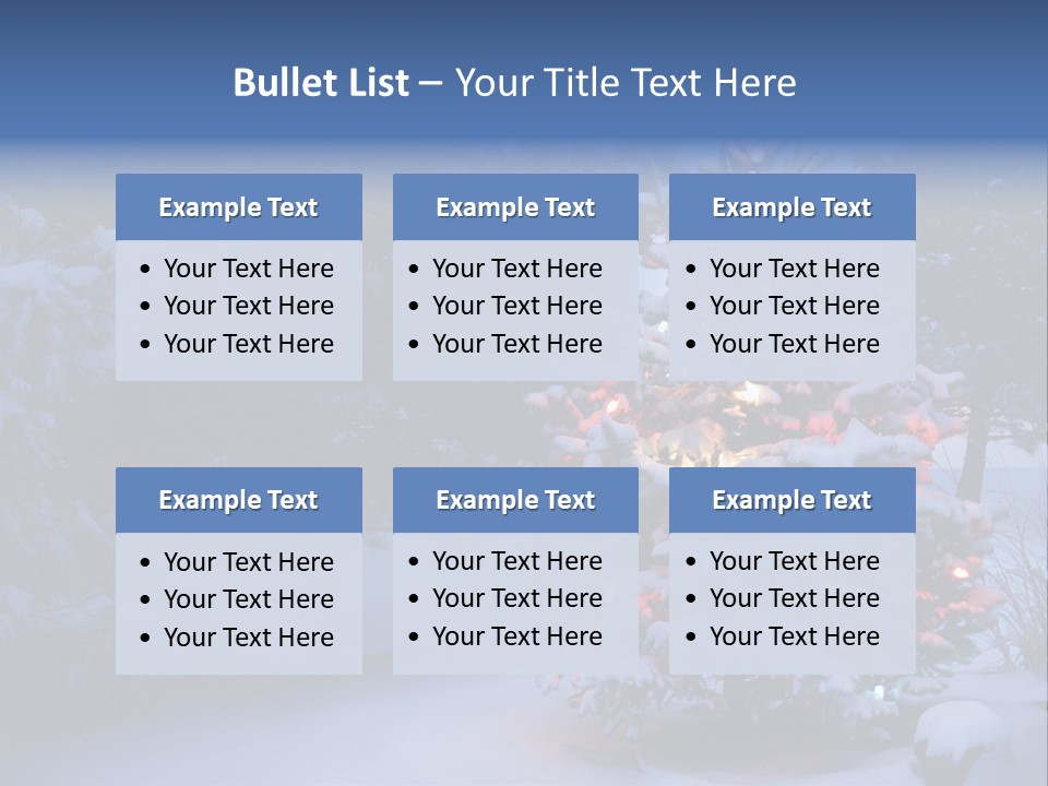 Bright Seasonal Trees Holiday Background PowerPoint Template