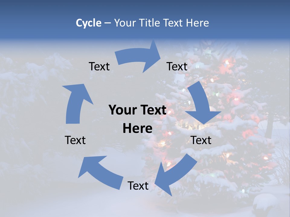 Bright Seasonal Trees Holiday Background PowerPoint Template
