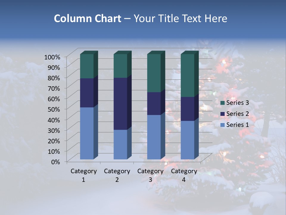 Bright Seasonal Trees Holiday Background PowerPoint Template